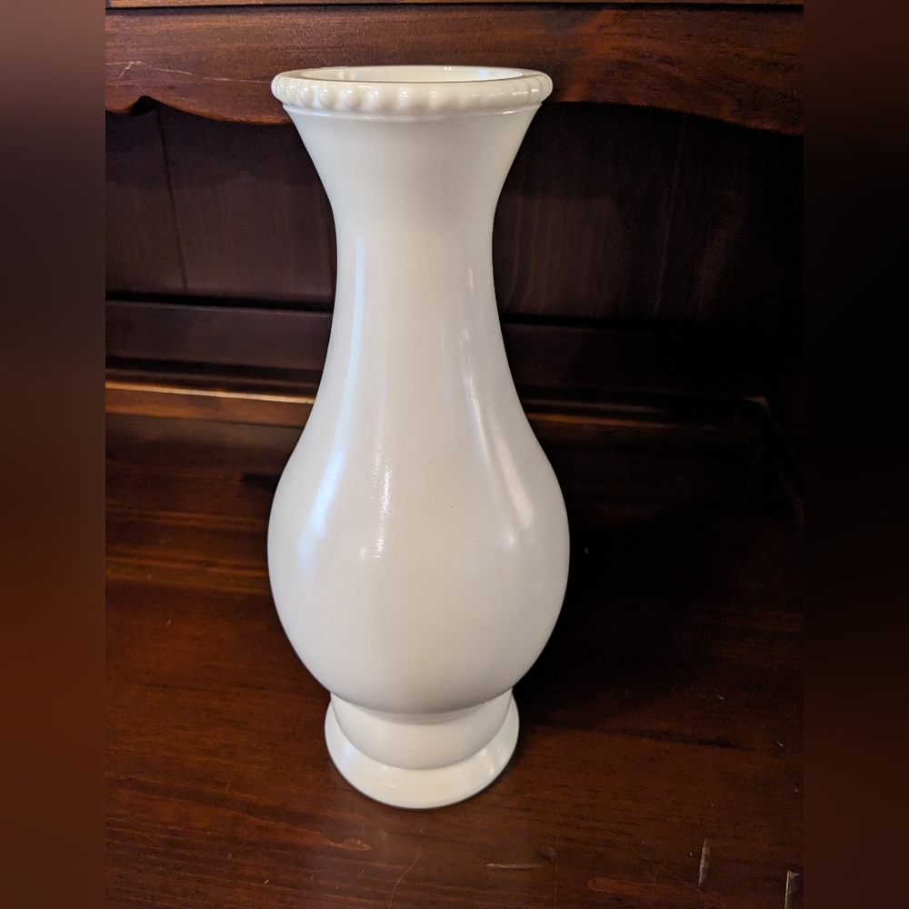 Vintage White Flower Vase